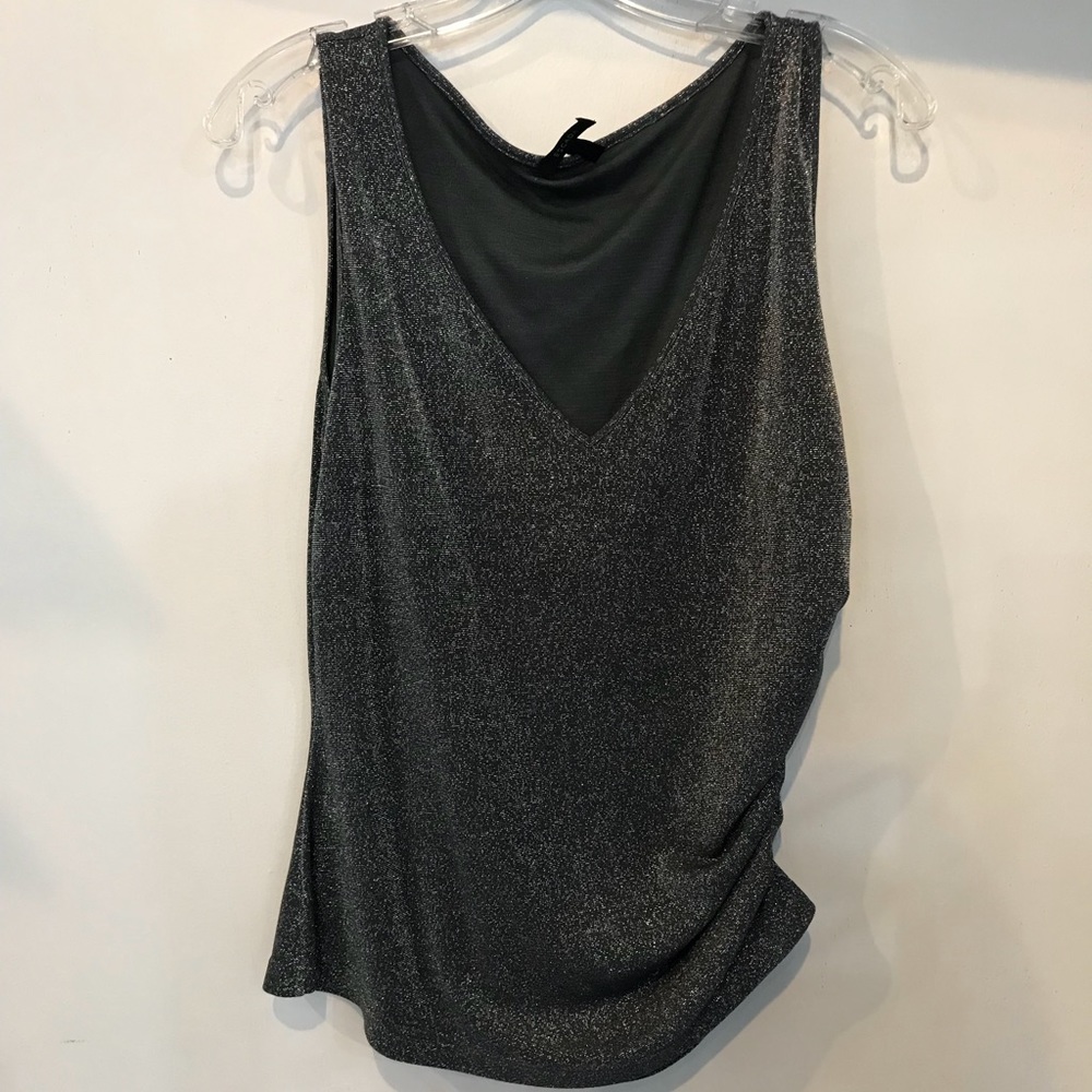 Escada Gray Glitter Tank